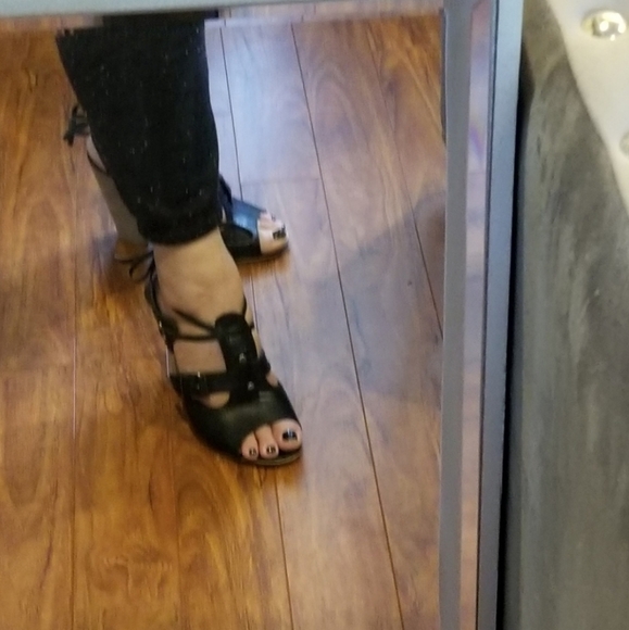 Browns Black Up Heeled Sandals - Picture 8 of 8